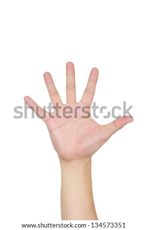 hand symbol  isolated on white background