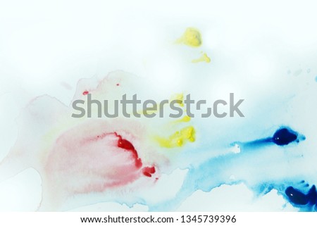 blue abstract watercolor background design. Color theory. photo