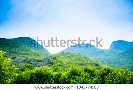 Mountain and countryside scenery in autumn