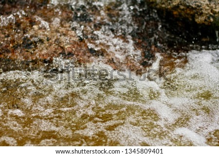 Nature Water Bubbles in Motion Winter Scenery