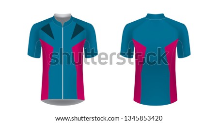 Apparel blank for triathlon, cycling, running competition, marathon and racing games. T-shirt sport design concept. Gaming casual clothing concept.  