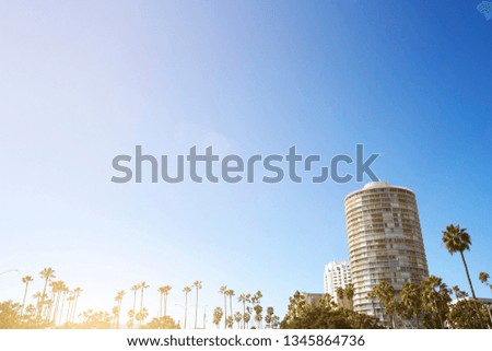 View of Long Beach, California, USA.