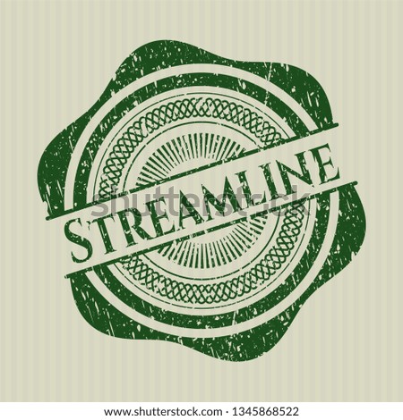 Green Streamline distress rubber grunge stamp