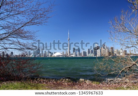 Panoramic view: Skyline of Toronto / Ontario / Canada