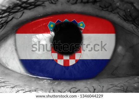 Croatia flag in the eye
