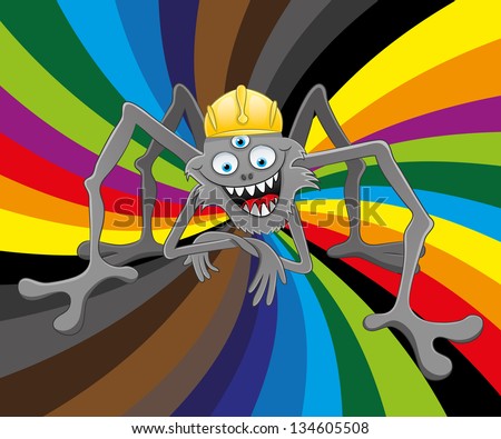 Vector illustration. Spider.