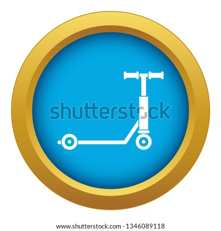 Scooter icon blue vector isolated on white background for any design