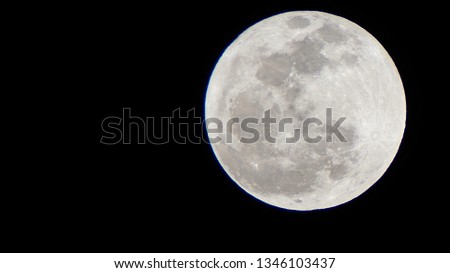 super moon in the night Royalty-Free Stock Photo #1346103437