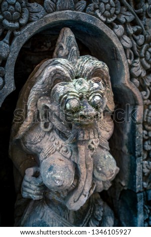 Traditional balinese demon statue