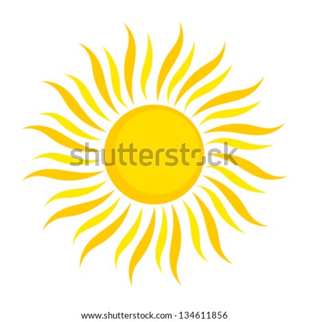 Sun icon. Vector illustration on white background