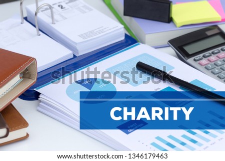 CHARITY AND WORKPLACE CONCEPT