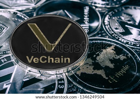 coin cryptocurrency Vechain VET against the main alitcoins the Ethereum, dash, litecoin