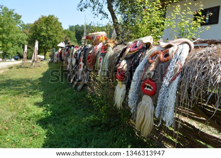 Romania Traditional Masks Royalty-Free Stock Photo #1346313947