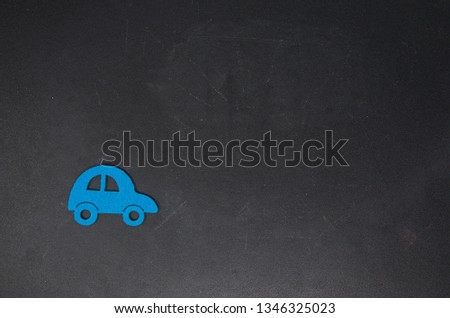 
Background with a blue car