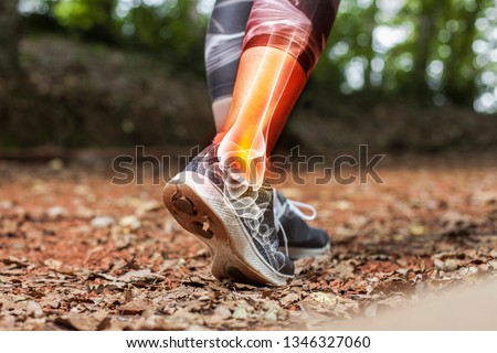 Ankle pain in detail - Sports injuries concept
 Royalty-Free Stock Photo #1346327060