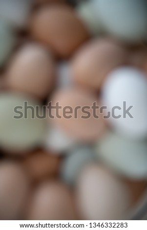 Out of Focus Eggs of Assorted Colors