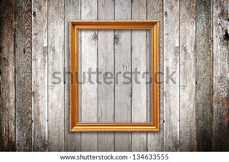 picture frame on old wood background