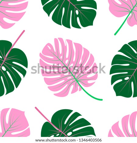 Monstera leaf pattern vector