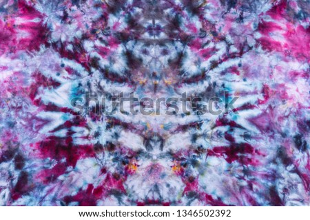 Bright Colorful Abstract Psychedelic Tie Dye Ice Design Pattern.