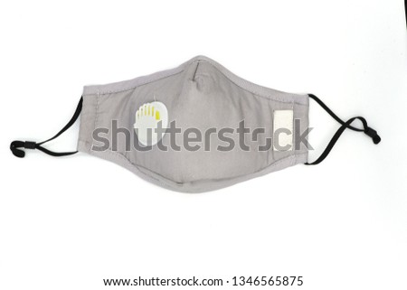 mask prevent, protection factor for N95 Filtering face mask-safty white mask on white background with clipping path