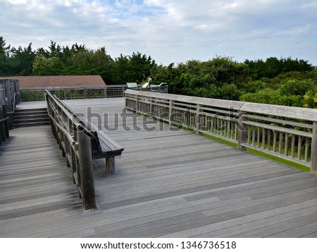 Birdwatching platform at Cape May Point State Park, New Jersey