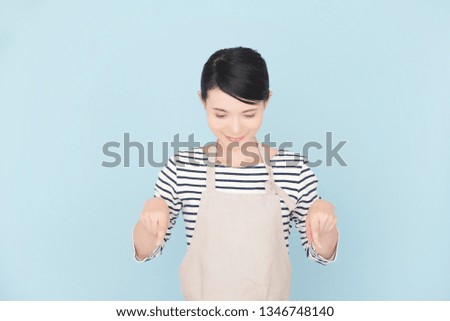 Woman in an apron