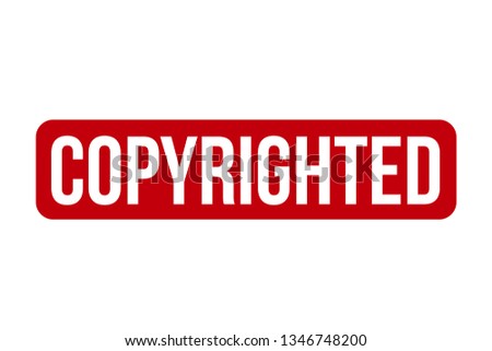 Red copyrighted rubber stamp – Vector