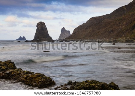 Stunning views of the incredibly beautiful Benijo beach in the north of Tenerife. Canary Islands.
Spain