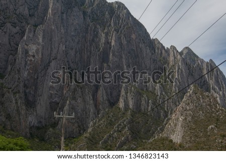 Potrero Chico landscape, Mexico mountains, climbing rock park