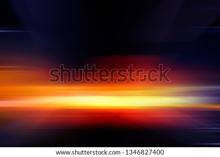Abstract horizontal motion speed city light