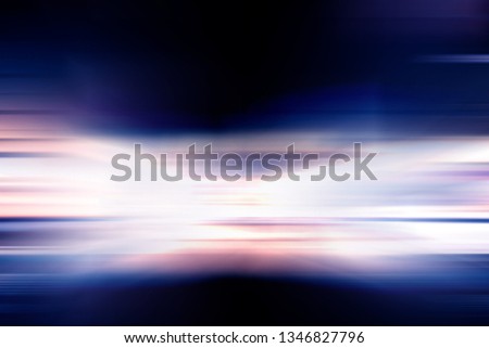 Abstract horizontal motion speed city light