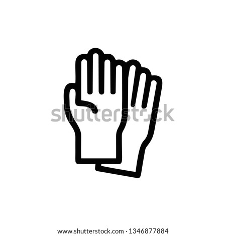 gloves outline icon logo Royalty-Free Stock Photo #1346877884