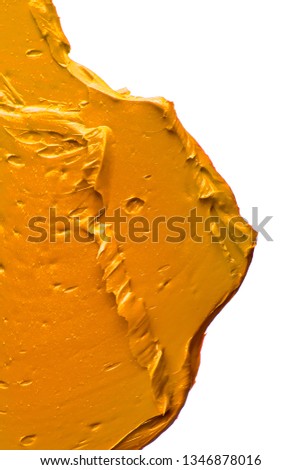yellow oil paint on white palette