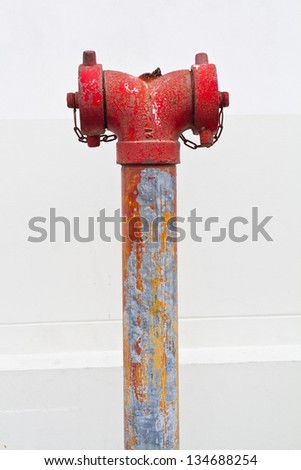 Old red fire hydrant