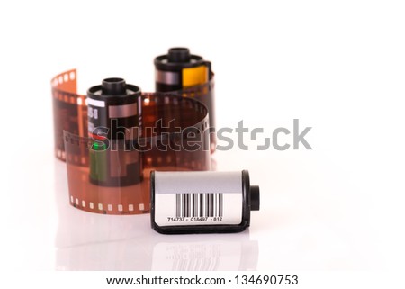 isolated roles of 35 mm negative film