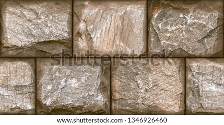 3d brick stone elevation brown  background