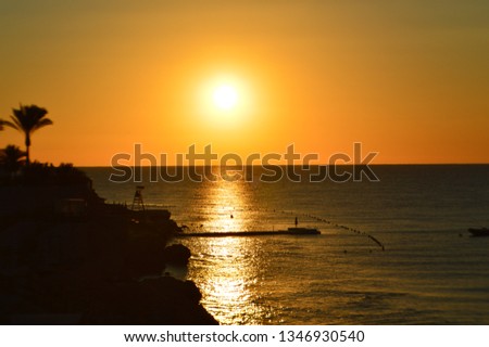 Sunrise at Red Sea in Sharm El Sheikh, Egypt
