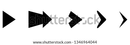 Set of  vector arrows. Arrow icon. Arrow vector icon. Arrow. Arrows vector collection  Royalty-Free Stock Photo #1346964044