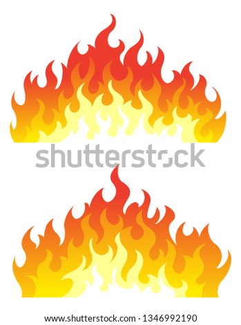 2 bonfire icon with flat bottom design element on white background