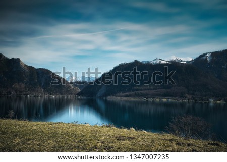 Mountain view on a lake