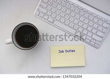 Welcome new job duties pad