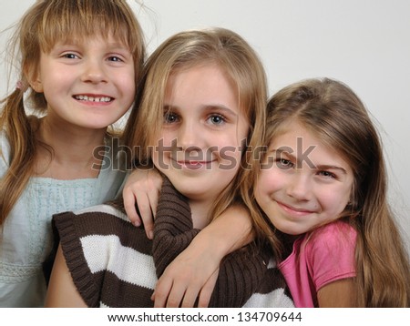 portrait of happy smiling friends