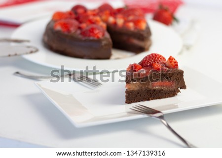 Homemade Strawberry Chocolate Cake