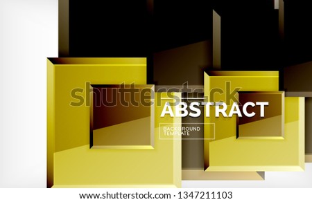 Geometric abstract background, modern square design. Vector