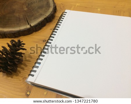 Rustic blank notebook background