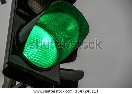 Green traffic light isolated 