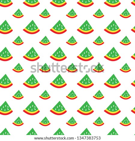 Watermelons pattern. Seamless vector background.