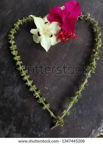 Flowers in the shape of a heart