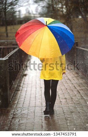 umbrella colors of the rainbow