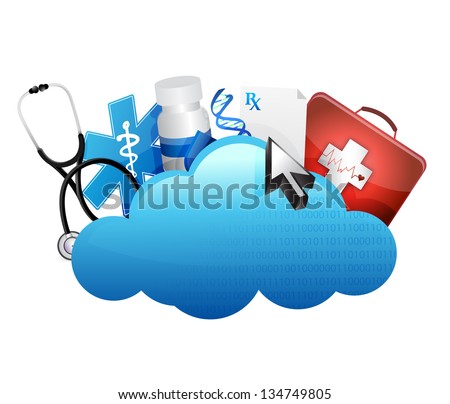 storage medical concept illustration design over a white background